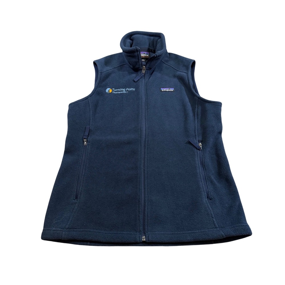 Patagonia Synchilla Fleece Vest Navy Blue Full Zip Logo Gorpcore Hiking Casual M